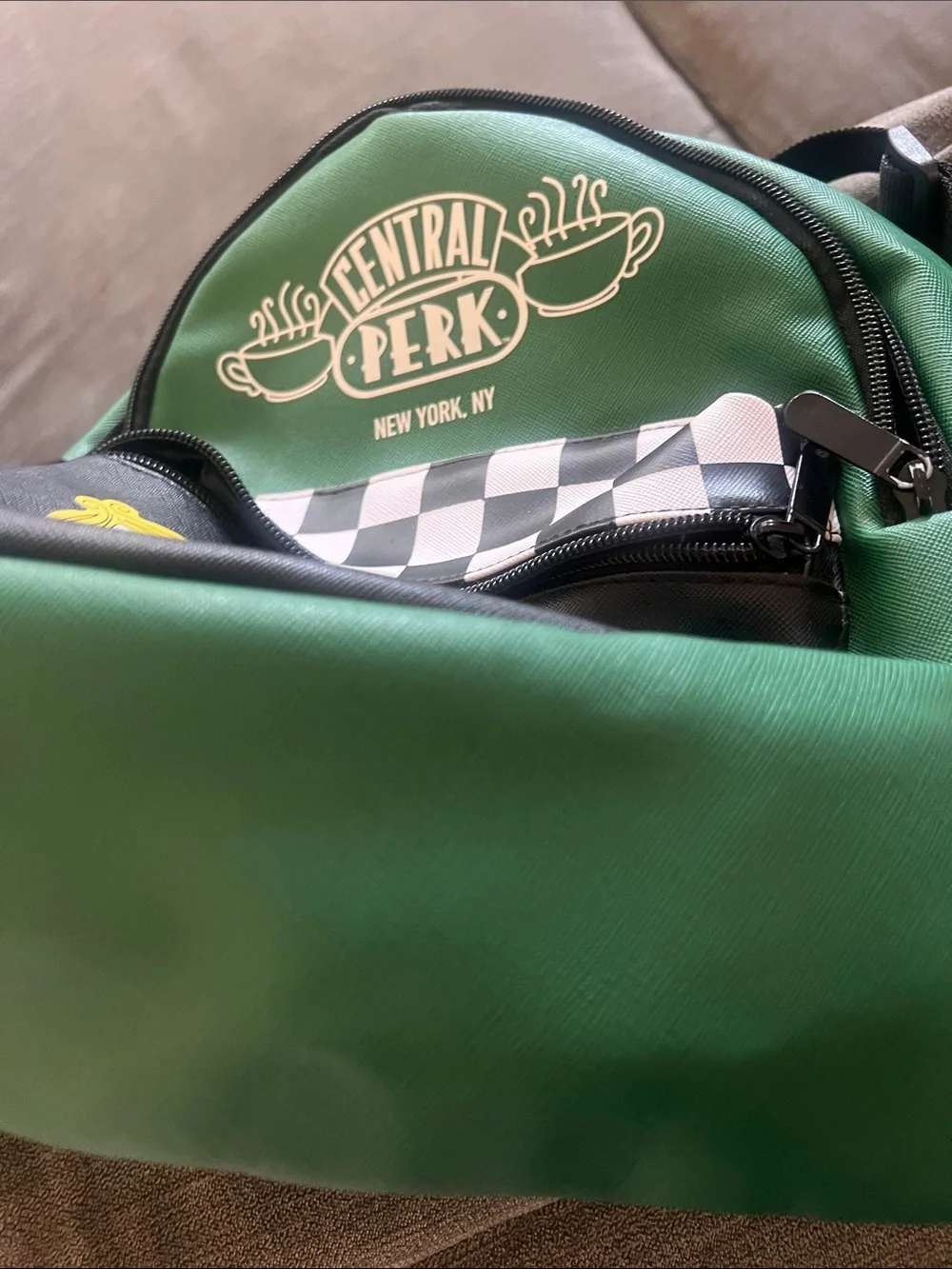 Friends Central Perk Green & Black Mini Backpack